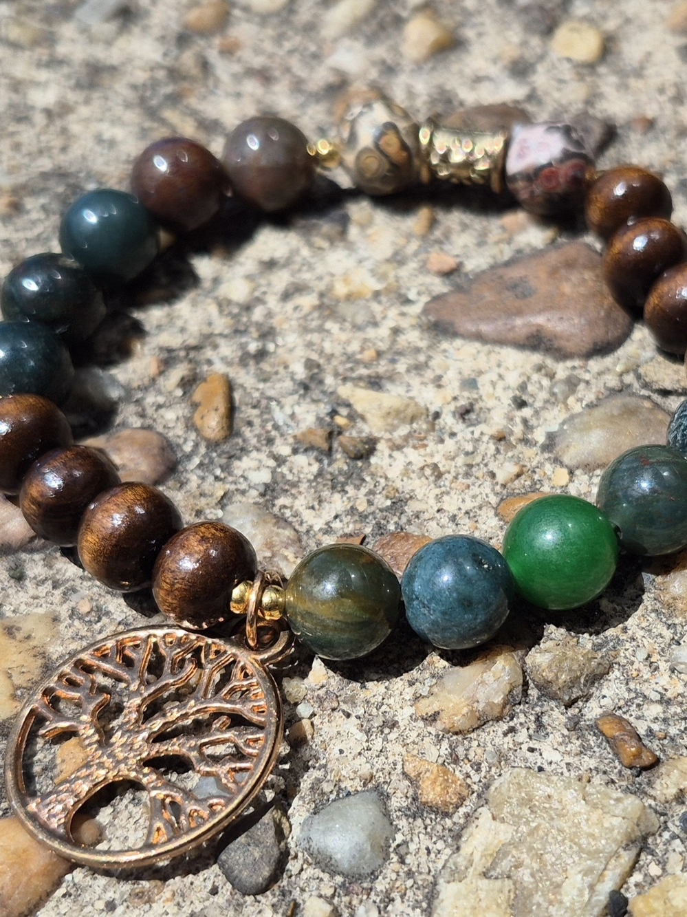 Blood Stone Tree Of Life Braclet!